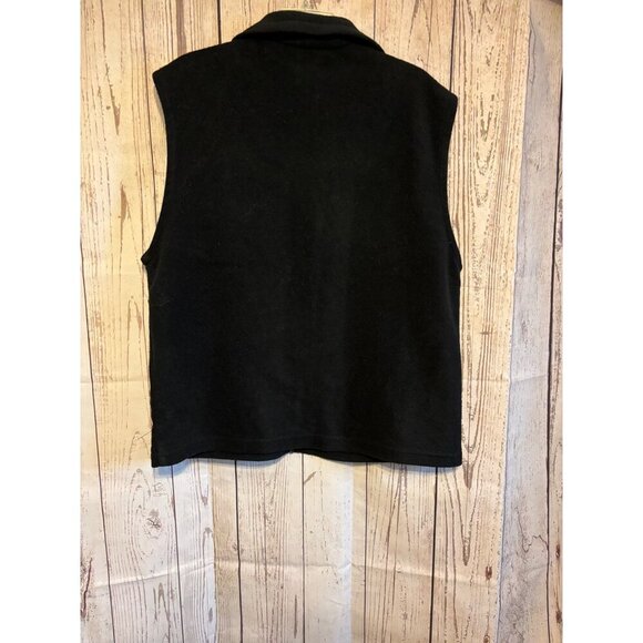 Columbia Men’s Black Fleece Zip Vest Dress Casual Office Size Large - Picture 5 of 7